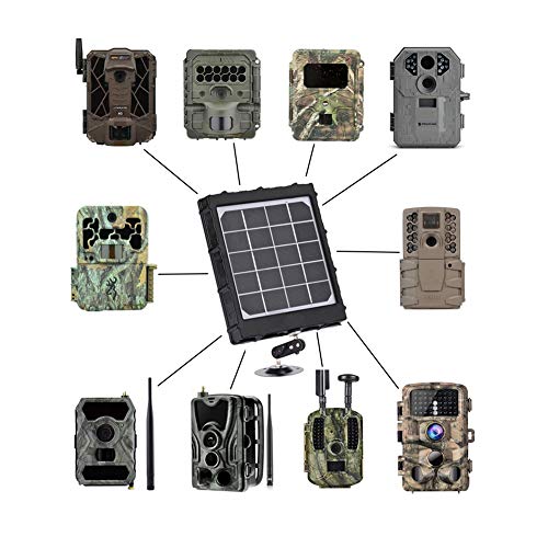 Trail Camera Solar Panel,WILDGAMEPLUS 14W 8000mAh 12V/1.2A 9V/1.6A 6V/2.4A IP66 Waterproof Rechargeable Charger with Cables for Outdoor Trail Game Camera and 12V LED Light WG-8000