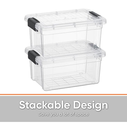 Superio Clear Storage Bins with Lids, Stackable Storage Box with Latches and Handles, Extra Small, 2 Pack 3 Quart - size: 3.5 Qt, style: 2 Pack