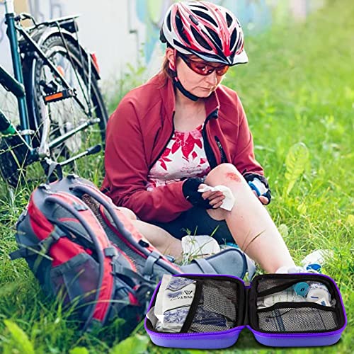 276PCS Compact Small First Aid Kits for Home Businesses Urgent Essential Mini First Aid Kit Travel Size Car Emergency Supplies Kit for Hiking Boating Skating, Purple AMORNING - style: Purple-276Pcs