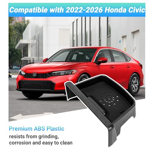 Center Console Organizer Dashboard Tray Compatible With 2022-2026 Honda Civic Interior Accessories, Dashboard Storage Organizer Box, Fits 7-inch and 9-inch screen