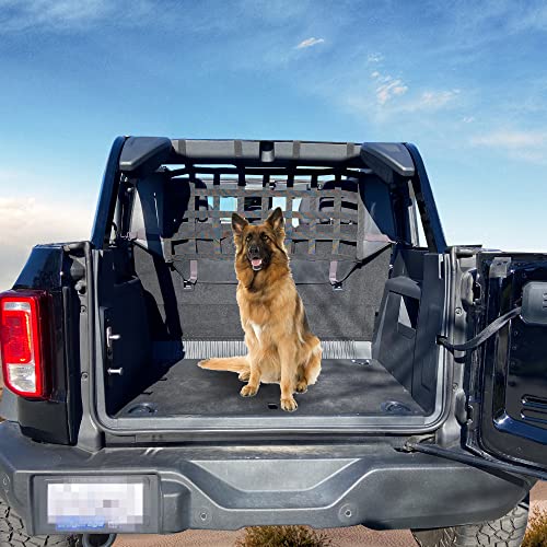 for Ford Bronco Pet Dog Safety Barrier Divider Trunk Cargo Isolation Mesh Net for Ford Bronco 4 Door 2021 2022 2023 2024 2025 Driving Safely with Pet for Small Medium Large Pets