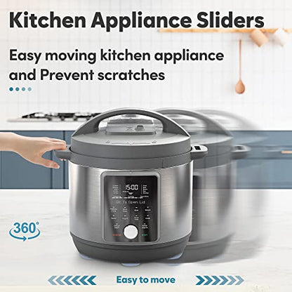 Appliance Sliders for Kitchen Appliances, 20 PCS Self-Adhesive Small Kitchen Appliance Slider for Coffee Maker, Air Fryer, Pressure Cooker, Combination Water Boilers & Warmers - size: 20Pcs-22mm+25mm-Grey