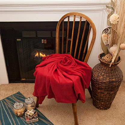 (24 Pack) Bulk Fleece 50x60 Throw Blankets for Wedding Favors, Homeless Women, Men, Homes, Bed, Sofa, Couch, Office, Pet Blankets, Travel | Soft Warm Lightweight Throw Blankets in Bulk (Red) - color: Red