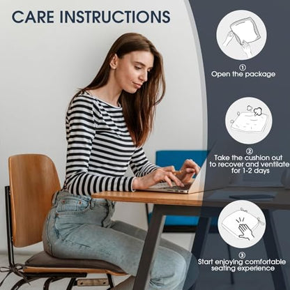 TushGuard Chair Cushions, 4 Pack Memory Foam Chair Pads, Seat Cushion, Kitchen Chair Cushions Set of 4, Anti-Slip Backing & Fixed Straps,Brown - color: Brown