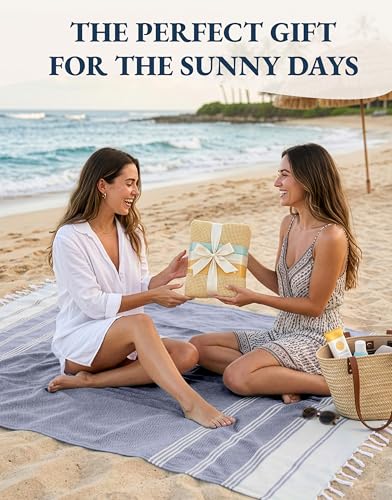 LANE LINEN Beach Towel 2 Pack - Beach Towels Oversized, Pre-Washed Large Beach Towels, Sandless Beach Towel, Quick Dry Travel Towel, Large Pool Towels, 39"x71" - Navy Blazer - color: 32: Navy Blazer, size: Pack of 2