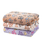 Dono 1 Pack 3 Dog Blankets, Soft Fluffy Fleece Pet Blanket Warm Sleep Mat Paw Print Design Puppy Kitten Throw Blankets Doggy Blanket for Dogs - color: Purple/Beige/Brown, size: Large(41*31")