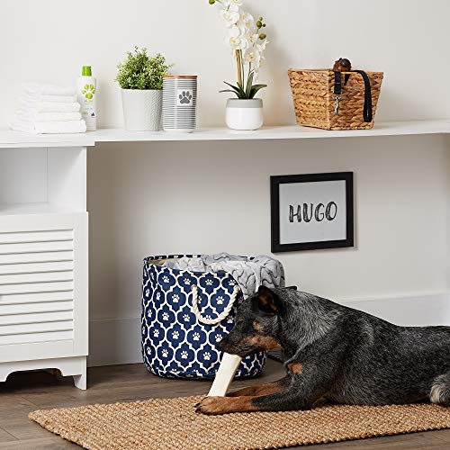 Bone Dry 6192 Pet Storage Collection Lattice Paw Print, Medium Round, Nautical Blue - color: Nautical Blue, size: Medium Round