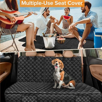 Dog Car Seat Cover for Back Seat Compatible with Rivian R1T R1S Accessories 2022-2025 2026, Waterproof Non-Slip Pet Bench Rear Seat Covers for Large SUV & Large Truck