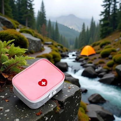 Pink Mini Outdoor First Aid Kit Bag Travel Portable Medicine Organizer Emergency Kit First Aid Kits