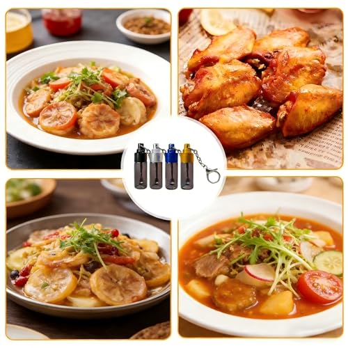 4-Pack Mini Glass Storage Jars, Airtight & Waterproof Containers, Travel-Friendly for Sugar & Spice