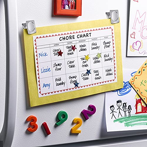 Magnetic Clips 1.5 inch, 12 Pack Heavy Duty Magnet Metal Clips for Hanging, Strong Magnet Clip for Whiteboard, Fridge, Classroom, Refrigerator - size: 1.5"- 12 Pieces