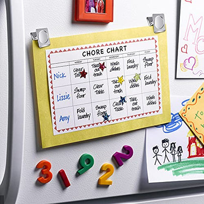 Magnetic Clips 1.5 inch, 12 Pack Heavy Duty Magnet Metal Clips for Hanging, Strong Magnet Clip for Whiteboard, Fridge, Classroom, Refrigerator - size: 1.5"- 12 Pieces
