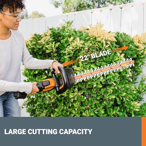 Worx 20V 12" Cordless String Trimmer, 360 CFM Leaf Blower & 22" Hedge Trimmer Combo, 2 Batteries & Charger Included, WG931 - style: 12" Trimmer & 360 CFM Blower & 22" Hedge Trimmer