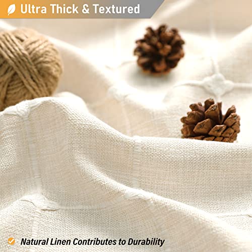 BTTN Boho Shower Stall Curtain - 36x72 Narrow Linen Ultra Thick Tassel Fabric Shower Curtain Set with 6 Plastic Hooks, Half Camper RV Modern Farmhouse Country Shower Curtains for Bathroom, Cream/Beige - color: A - Cream, size: 36"W x 72"L (Pack of 1)