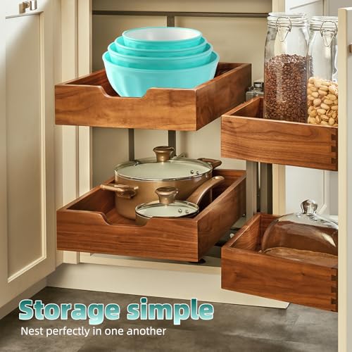 Plastic Mixing Bowls,Serving Bowls with Lids Set,4 Bowls 4 Lid 1Egg Whisk for Kitchen Mixing,Storage Food,Refrigerator, Dishwasher, Microwave safe,Blue - color: Blue