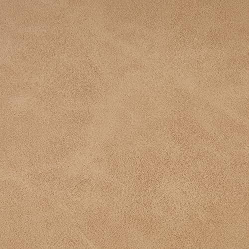 HomePop 19" Round Storage Ottoman - Sand Faux Leather - color: Sand Faux Leather
