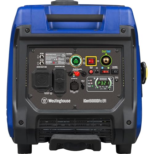 Westinghouse 5000 Peak Watt Super Quiet Dual Fuel Portable Inverter EFI Generator, Remote Electric Start, Gas & Propane Powered, RV Ready, CO Sensor, Parallel Capable, CARB Compliant - style: 5000 Watts - Dual Fuel EFI - Remote Start - CO Sensor