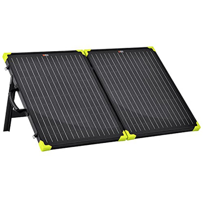 RICH SOLAR 100W Briefcase Solar Charging Kit Portable Solar Panel with 20A Charger Controller Built-in Robust Kickstand (100W+10A Controller)