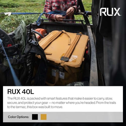 RUX 40L Collapsible Gear Box (Bronze) - Modular Adventure Storage Solution For Camping Storage, Overlanding, Off-road And Van Life - Weatherproof, Durable and Multifunctional - color: Black