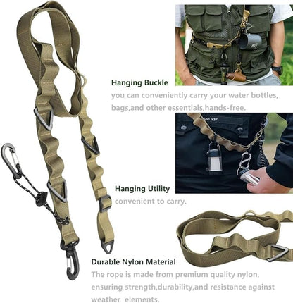 2PCS Outdoor Portable Camping Hanging Rope Portable Tent Lightweight Shoulder Strap Tent Hanging Multifunctional Trekking Rope Campsite Storage Crossbody Strap