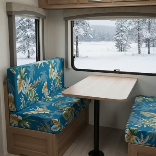 TOPCHANCES RV Dinette Cushion Covers,Stretch Camper Cushions Cover Replacement Bench Cushion Cover Washable Loveseat Slipcovers for Travel Trailer Couch (Pattern 2) - color: Pattern 2