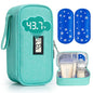 SUNMON Breast Milk Cooler Bag with Real-Time Temperature Display, Portable Travel Breastmilk Storage Case, Includes 2 Reusable Ice Packs, for Pumping Moms on The Go (Light Green) - color: Light green