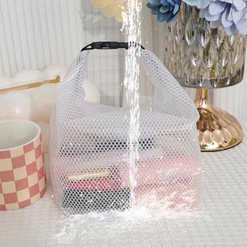 1pcs Waterproof Storage Bag Swimming Bathroom, Large Capacity Drawstring, Men's and Women's Outdoor Toiletries Bag (White 33.5 * 15.5 * 27.5cm) - color: White 33.5*15.5*27.5cm