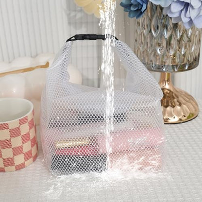 1pcs Waterproof Storage Bag Swimming Bathroom, Large Capacity Drawstring, Men's and Women's Outdoor Toiletries Bag (White 33.5 * 15.5 * 27.5cm) - color: White 33.5*15.5*27.5cm