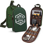 BOMKI Grilling & Camping Cooking Utensils Set - BBQ & Camping Kitchen Set with Case - style: Green Lite
