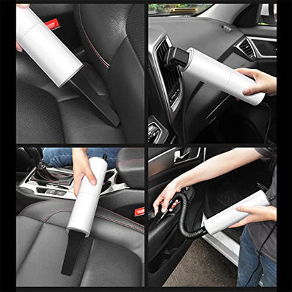 Riloer Car Vacuum Cleaner White, Home, Kitchen, Handheld Vacuum 120W Portable Small Mini Hand Vacuum Wet and Dry Dual-Purpose for Car - color: White