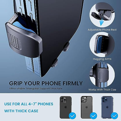 Phone Mount for Car Phone Holder Mount Upgraded Metal CD Slot Phone Holder Car Cell Phone Holder Thick Cases Friendly iPhone Holder for Car Mount for CD Player Fit for All iPhone Smartphone - style: CD