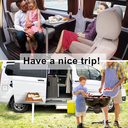 RV Folding Wall Table, Folding Camp Table with Reserve Sink Cup Detachable RV Table Folding Table for Small Space MPV Caravan Boat Yacht(Red) - color: Red