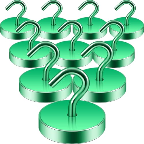 Neosmuk Magnetic Hooks, Cruise Ship Essentials, 100lb+ Heavy Duty Magnetic Hooks for Cruise Cabins, Refrigerator, Grill, Hanging, and Travel | Extra Strong Must-Haves Magnet Hook,Green - color: Green, size: 100lb Magnetic Hooks