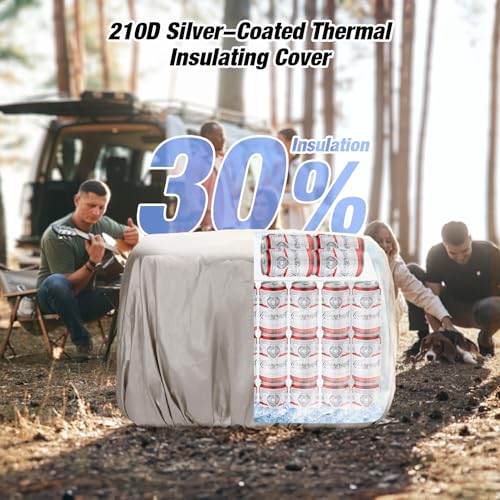 WARMOUNTS Insulated Cooler Bag 48/75 Cans, Soft Sided Portable Lunch Bag Coolers w/Zippered Top, Leak Proof PVC Interlayer, 5-Layer Insulation Large Ice Chest Bag for Travel, Camping, Beach, Picnic - color: Black