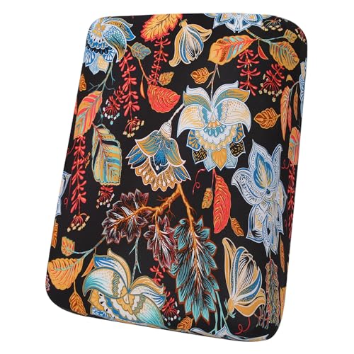 hyha Printed Couch Cushion Covers, Floral Sofa Covers Washable for Cushion Couch, Stretch Pattern Outdoor Cushion Covers for Patio Furniture with Elastic Bottom(Small, Floral) - color: Black & Orange, size: Seat Cover Small