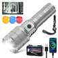 Rechargeable Flashlights 10000 High Lumens Super Bright LED Flashlight High Powered Tactical Flashlight Zoomable 3 Modes IPX6 Waterproof Handheld Flash Light for Camping Outdoor Emergencies