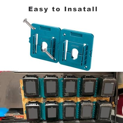 (5 Pack) Battery Holder Fit for Makita 18V Battery, Wall Mount Batteries Storage Organizer for Work Van, Shelf, Toolbox for BL1860 for BL1850 for BL1840 BL1830 BL1860 BL1850 BL1840