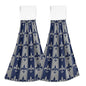 Vnurnrn Hand Towels for Kitchen 2 Pcs Hanging Kitchen Towels Set，Soft Absorbent Tea Bar Dish Cloths Bath Towel for Bathroom Laundry Room (Navy Blue Fleur De Lis) - color: Navy Blue Fleur De Lis