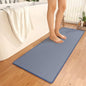 YDKGL Bathroom Runner Non Slip, Extra Soft Absorbent Quick Dry Bath Mats, Foam Weave Texture Thin Bath Rugs Washable with Rubber Backing, 24" x 70“ - color: Blue, size: 24"x 70"