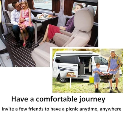 Rv Folding Wall Table with A Removable Tabletop to Save Space. Includes Cup Holders and is Suitable for Campervans, Rvs, Small Apartments, and Kitchens.(Oak)