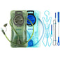 HEIKLN Hydration Bladder 1.5L-2L-2.5L-3L,Leak Proof Water Reservoir, BPA Free Military Water Storage Bladder Bag Hydration Pack Replacement Easy Clean for Bicycling Hiking Camping Hunting Running - color: 2L Blue+Green With Clean Kit