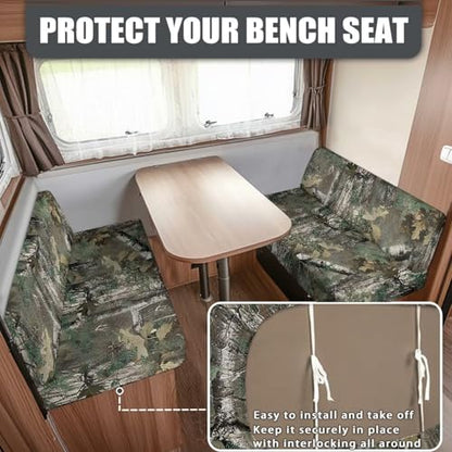 SEANATIVE Camouflage Hunting RV Couch Cushion Cover Super Stretch Sofa Slipcover Non Slip Soft Couch Sofa Cover Washable Camper Furniture Protector Replacement Car Bench Cover - color: Camouflage Hunting