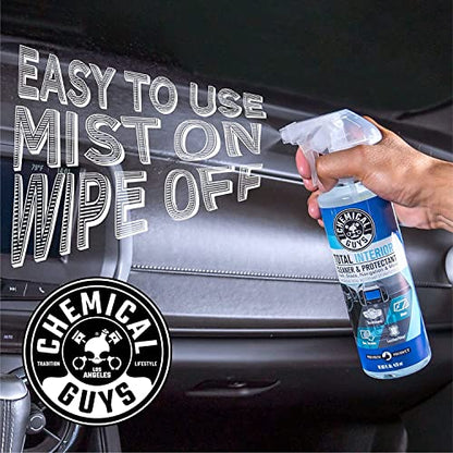 Chemical Guys Total Interior Cleaner and Protectant, Interior Car Cleaner Cleans & Protects Leather, Vinyl, Plastic, Rubber, Glass with a Showroom Finish, Safe for Trucks, SUVs, RVs & More, 128 oz - size: 128 Fl Oz (Pack of 1)