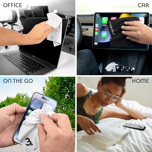 MagicFiber Microfiber Cleaning Cloths, 2 Pack - Premium Cloth for Glasses, Lens, Screens & More - size: 2 PACK