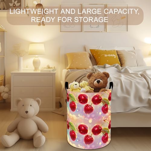 Banana Laundry Basket Hamper 19.7"x15.8", Funny Yellow Fruit Foldable Waterproof Oxford Clothes Storage Bucket for Room Bathroom Bedroom Nursery Decor, Toy Organizer Bins Gifts for Kids Boys Girls - style: Banana