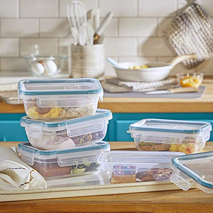 Snapware Total Solutions (3 Cup) Plastic Food Storage Containers Set, Airtight & Leakproof Locking BPA-Free Lids Tupperware, Freezer Dishwasher Microwave Safe (Pack of 10) - size: 10 Pack, style: 3 Cup
