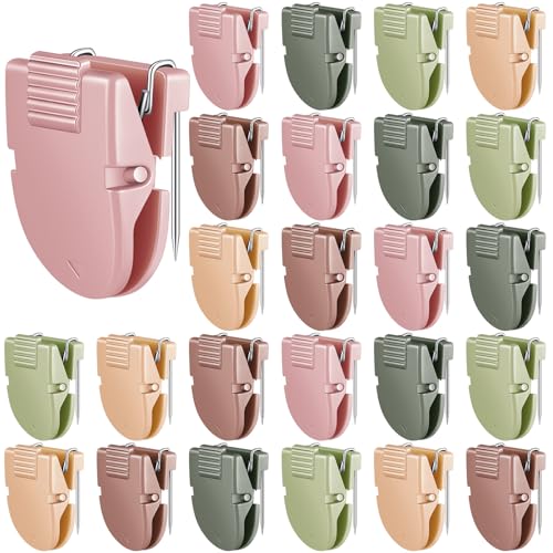 Feifeiya 25 Pcs Cubicle Clips Fabric Panel Cubicle Accessories Fabric Partition Panel Wall Clip Office Photos Wall for Notes Memos Standard Size, 40-Sheet Capacity (Maillard Color) - color: Maillard Color