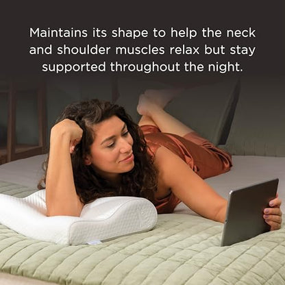 Tempur-Pedic TEMPUR-Ergo Neck Pillow, Large Profile, White - size: High Profile