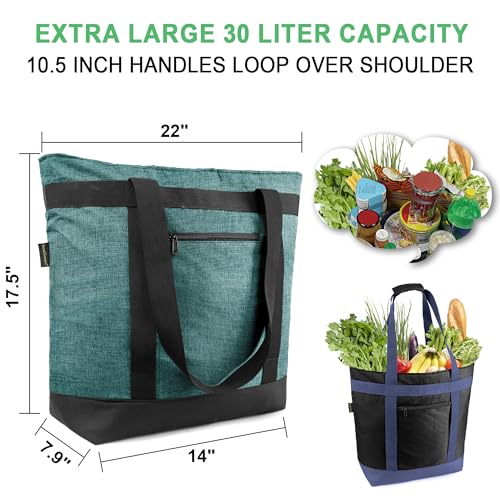 BeeGreen Insulated Cooler Bag Leakproof Freezer Shopping Tote for Groceries Heavy Duty Thermal Food Delivery Bag - color: Navy Blue, style: Sling Cooler