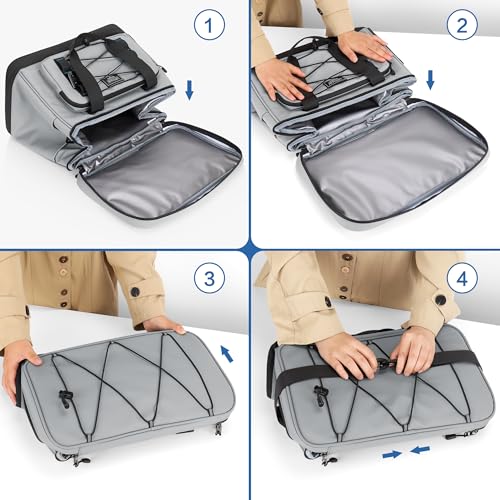 Large Insulated Cooler Bag, 50 Can Soft Sided Collapsible Ice Chest for Camping, Travel, Grocery, Kayaking & Beach (Waterproof, Leak-Proof, 30L) - color: Gray